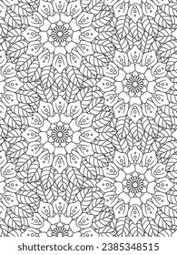 Flower Abstract Coloring Pages -KDP
