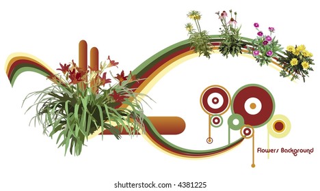 flower abstract composition