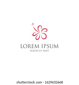 flower abstract corporate logo identity, vector illustration
