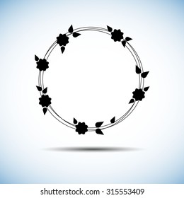 flower abstract design circle element vector sign