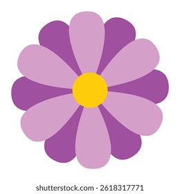 flower abstract digital art in flat design style