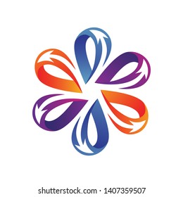 Flower Abstract For Foundation Logo Vector