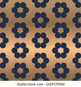 Flower Abstract geometric pattern. A seamless vector background. gold and blue ornament. Graphic modern pattern. Simple lattice graphic design.