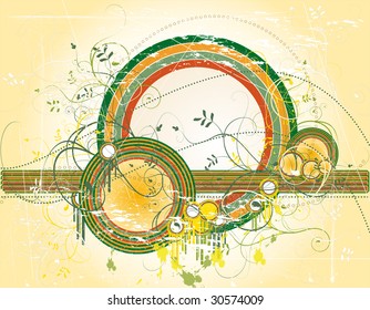 Flower abstract grunge background
