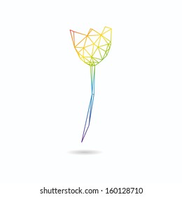 Extraordinario de flores aislado en fondo blanco, ilustración vectorial