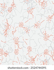 Flower Abstract Line Art Fabric Pattern