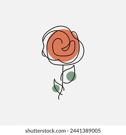 Flower Abstract logo design concept template.