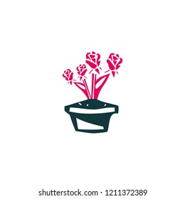 Flower abstract Logo design vector download template