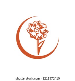 Flower abstract Logo design vector download template