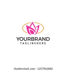 Flower abstract Logo design vector template