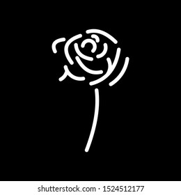 Flower abstract Logo design vector template Linear style