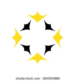 símbolo vector de diseño de logotipo abstracto de flor