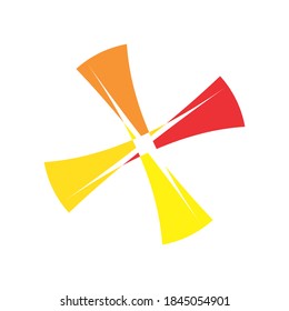 símbolo vector de diseño de logotipo abstracto de flor
