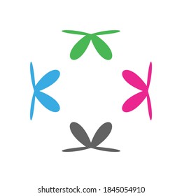 flower abstract logo design vector symbol