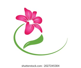 Flower abstract Logo design vector template style.