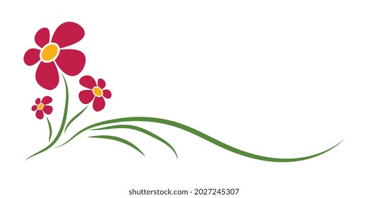Flower abstract Logo design vector template style.
