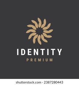flower abstract logo icon design template