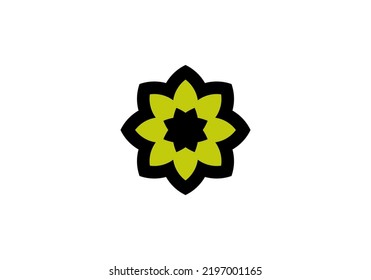 Einfaches Design des abstrakten Blumen-Logos