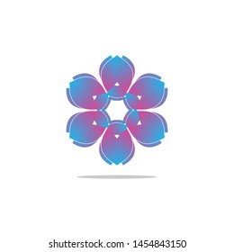 flower with a abstract logo template