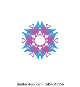 flower with a abstract logo template