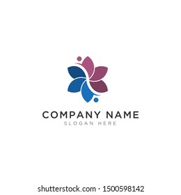 Flower abstract Logo Template Design Vector, Emblem, Design Concept, Creative Symbol, Icon