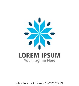 flower abstract logo template download modern style