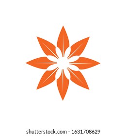Flower abstract logo template icon. Vector illustration.