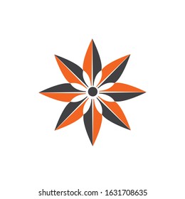 Flower abstract logo template icon. Vector illustration.