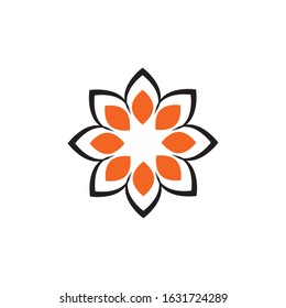 Flower abstract logo template icon. Vector illustration.