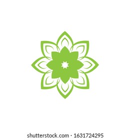 Flower abstract logo template icon. Vector illustration.