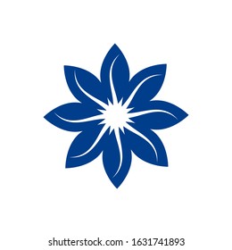 Flower abstract logo template icon. Vector illustration.