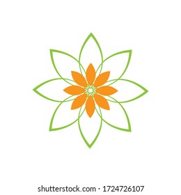 Icono de plantilla de logotipo abstracto de flores. Ilustración vectorial.