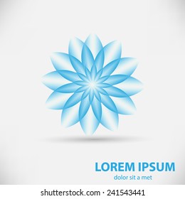 Flower abstract logo template icon. Vector illustration.