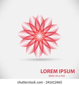 Flower abstract logo template icon. Vector illustration.