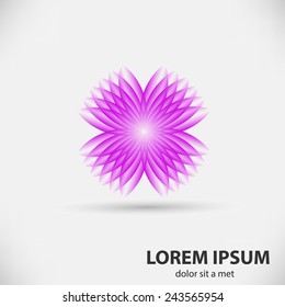 Flower abstract logo template icon. Vector illustration.