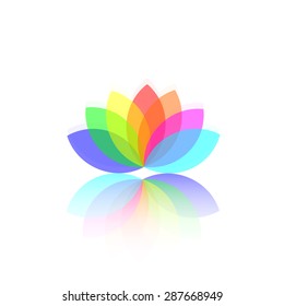 Flower abstract logo template. vector illustration