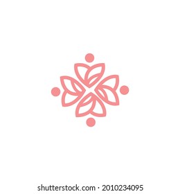 flower abstract modern vector logo design