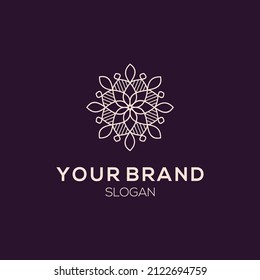 flower abstract nature logo vector for template design