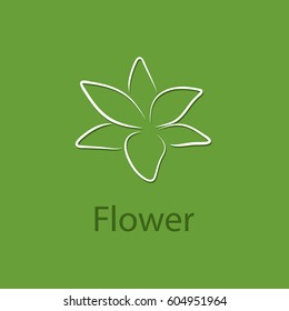 flower abstract nature vector logo
