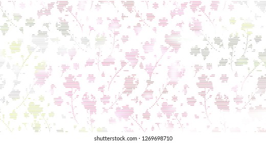 Flower abstract pattern. Line geometric design. Nature floral decor