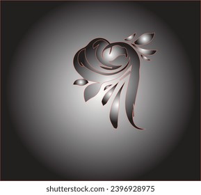 Flower abstract petals. Floral ornament.
