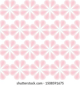 Flower abstract seamless geometric pattern. Vector EPS 10