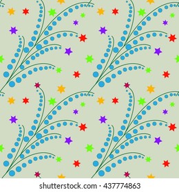 Flower abstract seamless pattern. Fashion graphic background design. Modern stylish abstract texture. Colorful template for prints, textiles, wrapping, wallpaper, website etc. VECTOR illustration
