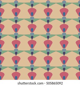 Flower abstract seamless pattern. Fashion graphic background design. Modern stylish abstract texture. Colorful template for prints, textiles, wrapping, wallpaper, website etc. VECTOR illustration