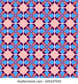 Flower abstract seamless pattern. Fashion graphic background design. Modern stylish abstract texture. Design colorful template for prints, textiles, wrapping, wallpaper, website. Vector illustration