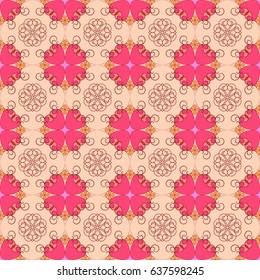 Flower abstract seamless pattern. Fashion graphic background design. Modern stylish abstract texture. Design colorful template for prints, textiles, wrapping, wallpaper, website. Vector illustration