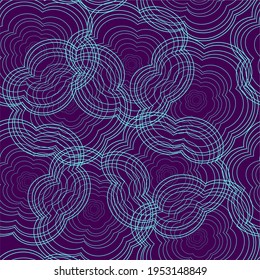 Flower abstract seamless pattern on a dark background . Vintage ornament for wallpaper, printing on the packaging paper, textiles, linoleum, ceramic tiles. Vector pattern