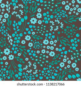 Flower abstract seamless pattern, texture, background.  vector design.