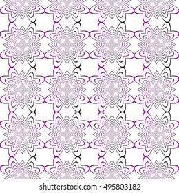 flower abstract seamless pattern. vector. purple gradient