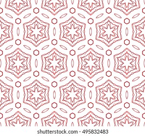 flower abstract seamless pattern. vector. red gradient